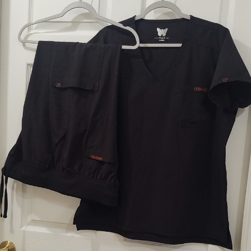 Monarch Scrub Set | Women | Black | Sz XL Regular